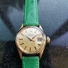 Ladies Rolex Oyster Date Ref.6516 25mm 18k Gold Automatic, c.1960s LV859GRN