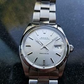 Men's Rolex Oysterdate Precision 6694 34mm Hand-Wind Watch, c.1980s Swiss LV677