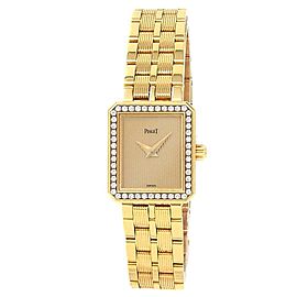 Piaget Protocole 18k Yellow Gold Quartz Diamonds Champagne Watch