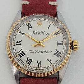 Mens Rolex Oyster Perpetual Ref 1003 34mm 18k SS Automatic 1960s