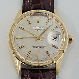 Mens Rolex Oyster Perpetual Date Ref 1501 35mm 14k Gold