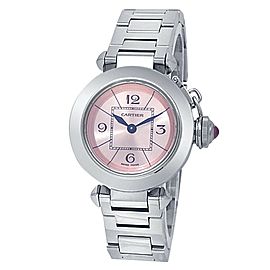 Cartier Miss Pasha Stainless Steel Quartz Pink Ladies Watch W3140008