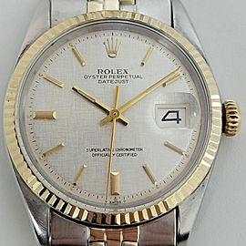 Mens Rolex Oyster Datejust 36mm 14k SS Automatic 1970s Vintage RJC178