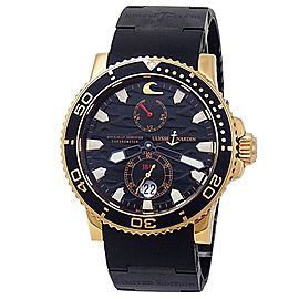 Ulysse Nardin Maxi Marine Diver 18k Rose Gold Black Men's Watch