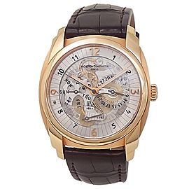 Vacheron Constantin Quai de l'Ile 18k Rose Gold Silver Watch 85050/000R-9340