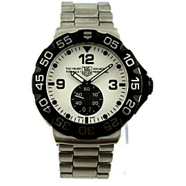 TAG Heuer Men's Formula 1 Grande Date White Dial Steel Watch