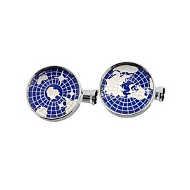 MONTBLANC STAINLESS ICONIC GLOW IN THE DARK CUFFLINKS NEW NO