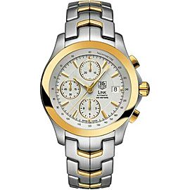 TAG HEUER LINK CHRONOGRAPH AUTOMATIC EXHIBITION 18K GOLD WATCH