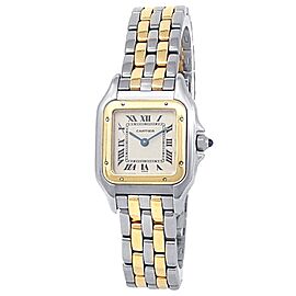 Cartier Panthere 18k Yellow Gold Stainless Steel Quartz White Ladies Watch