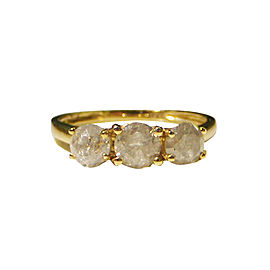 14K Yellow Gold & 1ct Diamond Ring Size 6.5