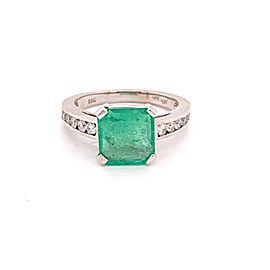 Diamond Emerald Ring 14k Gold 2.55 TCW Women Certified $3,800