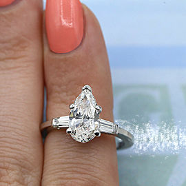 Amazing Platinum Engagement Ring with 2.05ct. Total Diamond Weight