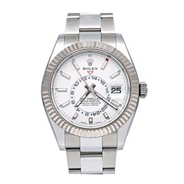 ROLEX SKY-DWELLER 326934 42MM WHITE DIAL WITH STAINLESS STEEL OYSTER BRACELET