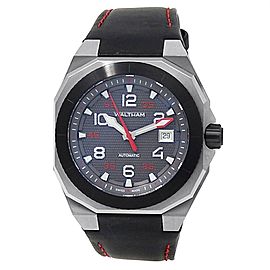 Waltham AeroNaval Stainless Steel Leather Automatic Black Men's Watch