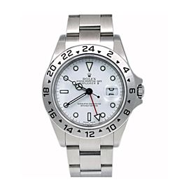 ROLEX EXPLORER II 16570 40MM WHITE DIAL WITH STAINLESS STEEL OYSTER BRACELET