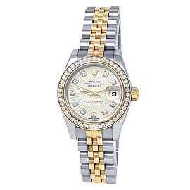 Rolex Datejust 18k Yellow Gold Stainless Steel Jubilee Ivory Ladies Watch
