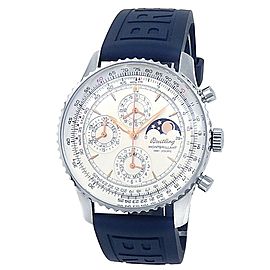 Breitling Navitimer Montbrillant Stainless Steel Rubber Silver Mens Watch A19030