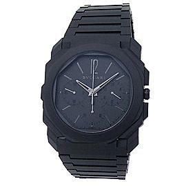 Bvlgari Octo Finissimo Chronograph GMT Black Ceramic Black Men's Watch