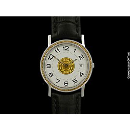 HERMES SELLIER Mens Stainless Steel & 18K Gold Watch