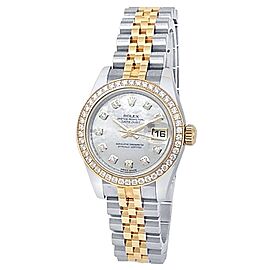 Rolex Datejust 18k Yellow Gold Steel Jubilee Mother of Pearl Ladies Watch