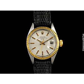 1978 ROLEX DATE (DATEJUST) Ladies Vintage SS & 18K Gold Watch