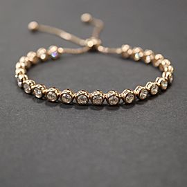 14K Rose Gold Diamond Bracelet