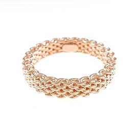 TIFFANY & Co 18K Pink Gold Somerset Narrow Ring LXGYMK-772