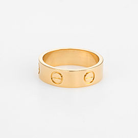 Estate Cartier Love Ring Sz 52 US 6 18k Yellow Gold Fine Designer Jewelry