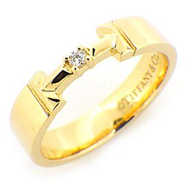 Tiffany & Co 18K Yellow Gold T True Diamond 5 US Ring B0365