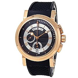 Breguet Marine Chronograph 18k Rose Gold Rubber Black Men's Watch