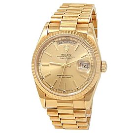 Rolex Day-Date 18k Yellow Gold President Automatic Champagne Men's Watch