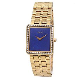 Piaget Protocole 18k Yellow Gold Quartz Diamonds Lapis Ladies Watch 50155 M601D