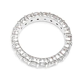 14k White Gold Bar-Set Diamond Eternity Band Ring