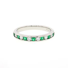 Tiffany and Co. Emerald and Diamond Band Ring