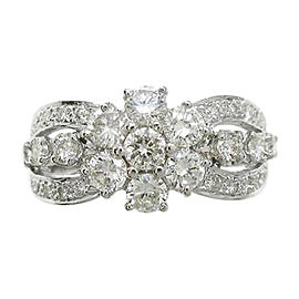 Cartier 18K White Gold X Diamond Ring