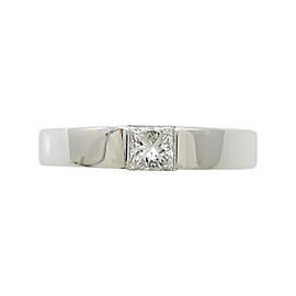 Cartier 750 White Gold Tank Ring Size 5.25