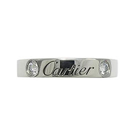 Cartier 950 Platinum Engraved 2P Ring 4