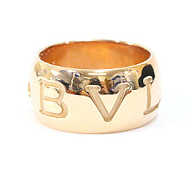 Bvlgari 18k Pink gold Mono logo Ring