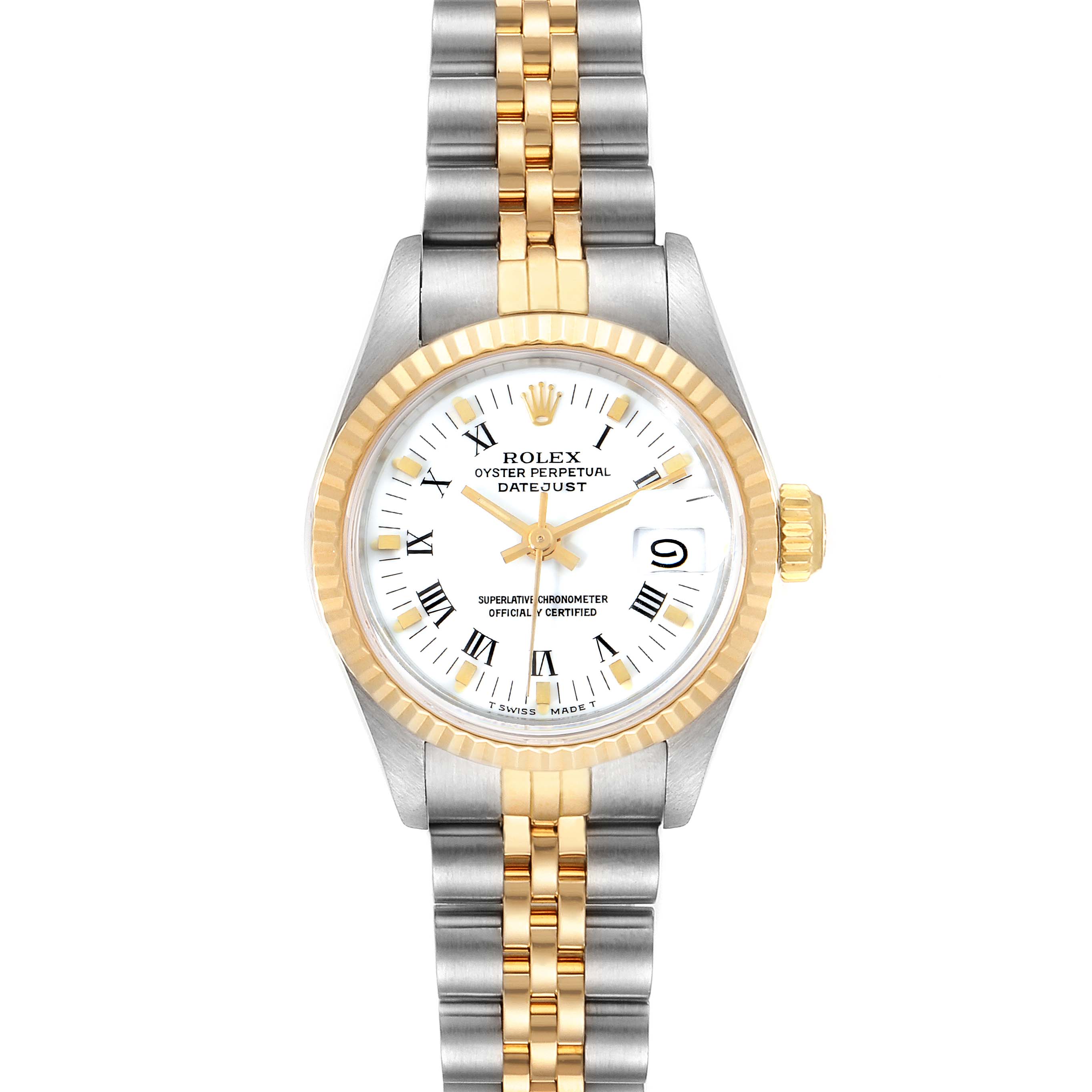 rolex gold and white