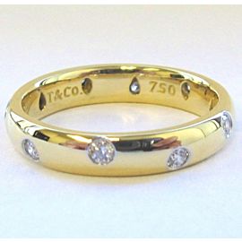 Tiffany & Co. Etoile 18K Yellow Gold, Platinum Diamond Ring Size 4.75