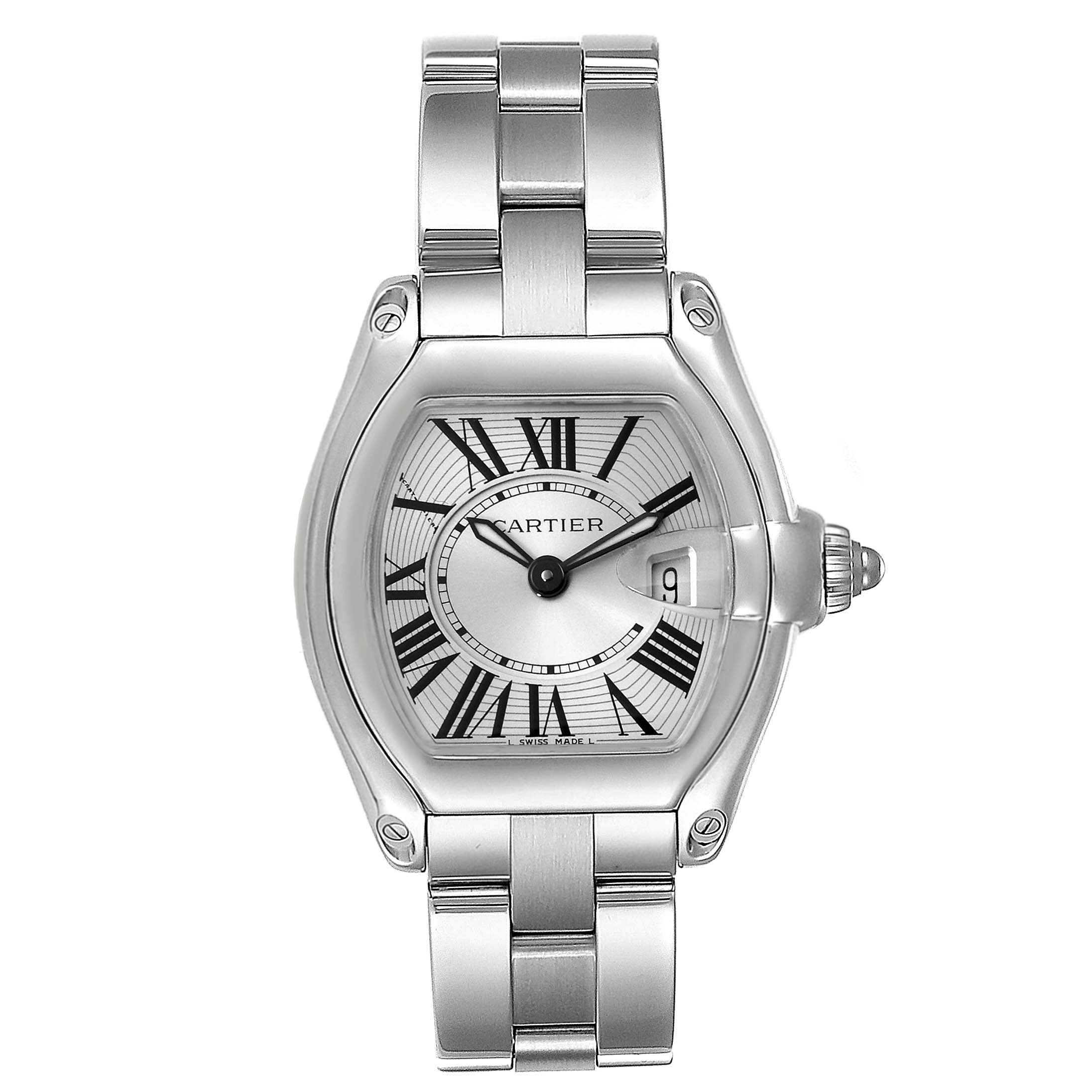 cartier roadster women's stainless steel watch