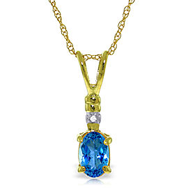 0.46 CTW 14K Solid Gold Unlimited Flair Blue Topaz Necklace