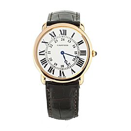 Cartier Ronde Louise Rose Gold Silver Dial Manual Wind 36mm w6800251 Full Set