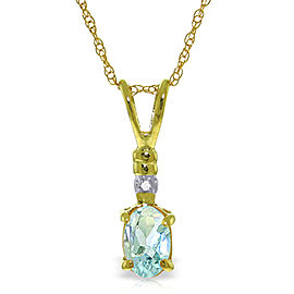 0.46 CTW 14K Solid Gold Prettier Than Ever Aquamarine Necklace