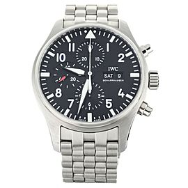 IWC Pilot's Watch Chronograph Black Dial on Bracelet 43mm IW377710 Full Set