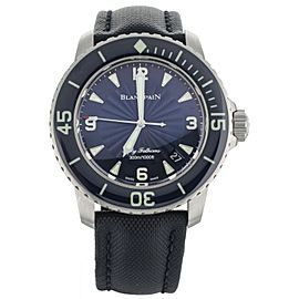 Blancpain Fifty Fathoms Stainless Steel Blue Dial on Canvas 45mm 5015D-1140-52B