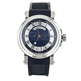 Breguet Royal Marine Stainless Steel Blue Dial Big Date Rubber Strap 39mm
