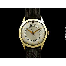 1954 JAEGER-LECOULTRE Vintage Calendar Date Mens Watch - 10K Gold Filled