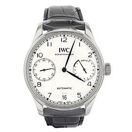IWC Portugieser Automatic Stainless Steel Silver Dial Alligator