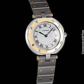 Cartier Santos Vendome Ladies SS Steel & 18K Gold Watch